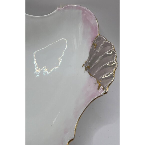 Vyg China Hand Painted Large Dish Gold Trim Germany - Picture 5 of 8